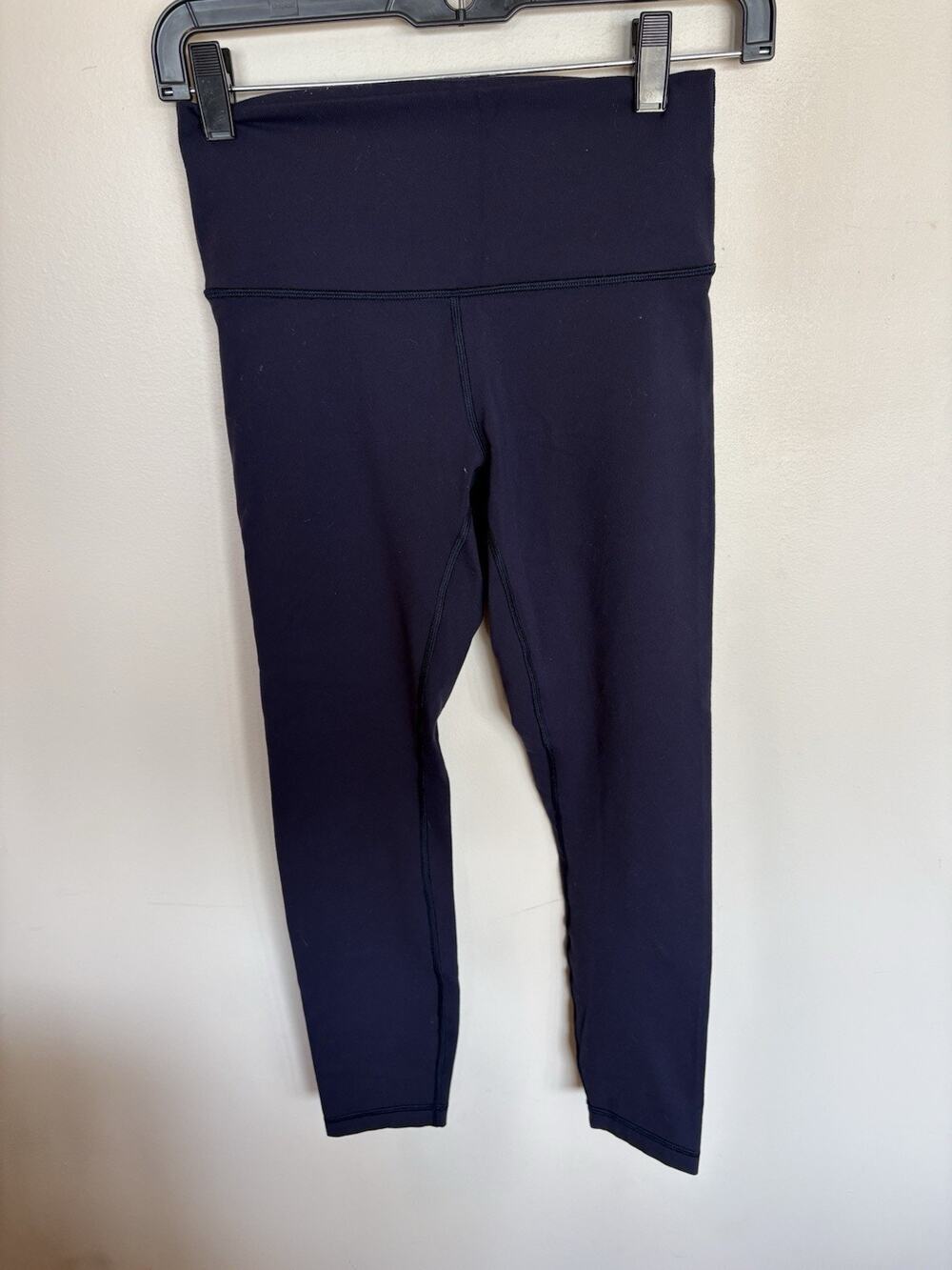 Lululemon Wunder Under HR 7/8 Length Leggings Size 6 Navy Blue LW5AM8SC60317